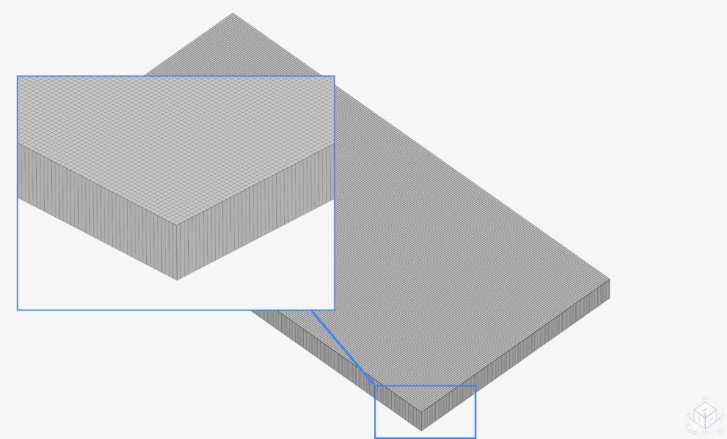 uniform hexahedral mesh created with blockmesh for rising bubble validation case