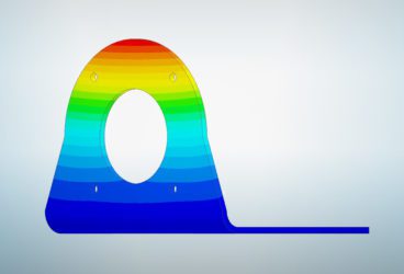 vibrational analysis of emotor bracket post processed in simscale