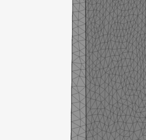 Tet mesh on tapered fin with 2 cells