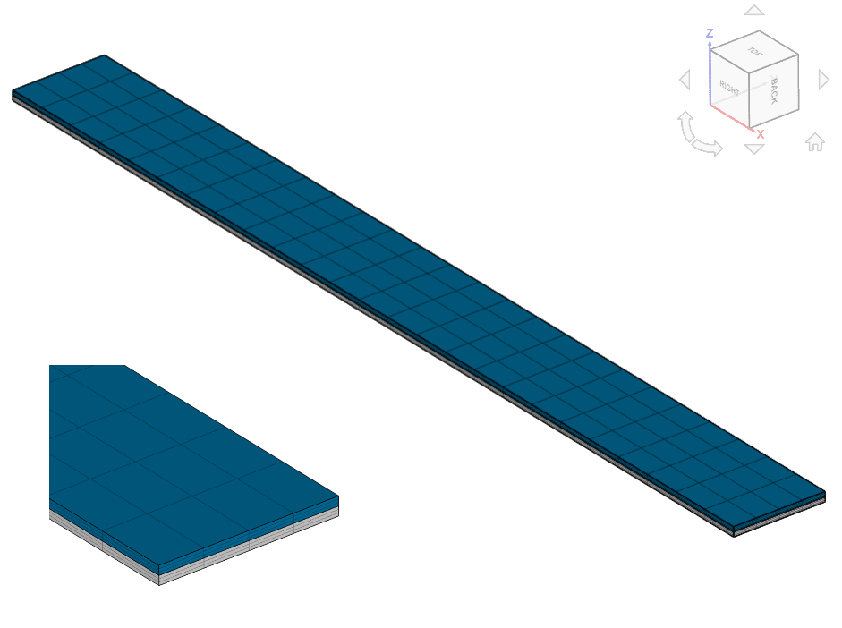 hexahedral mesh bimetallic strip thermomechanical validation case