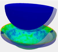 Radial stamp simulation