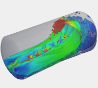 Sloshing of fluid in a moving fuel tank